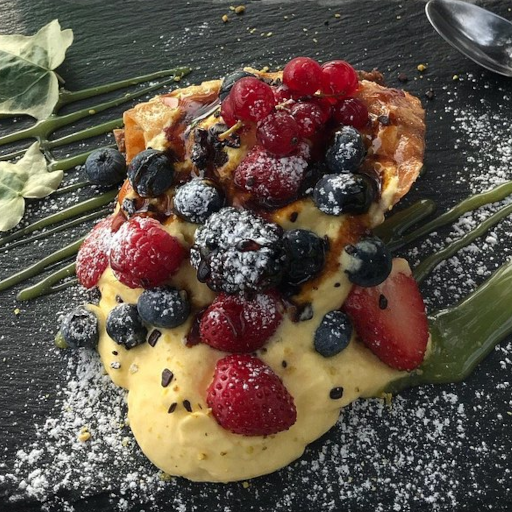 Cestino di croccante con crema