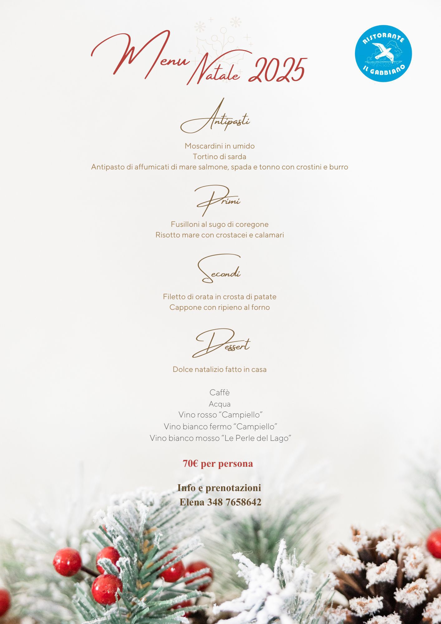 Menù Natale 2025